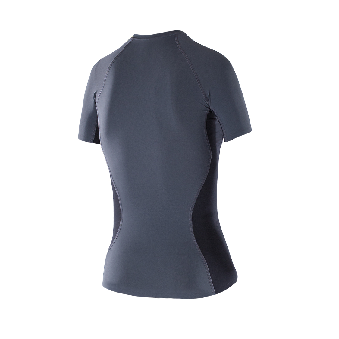 Women's Athletic Compression short sleeve Top Women, Grey/Black