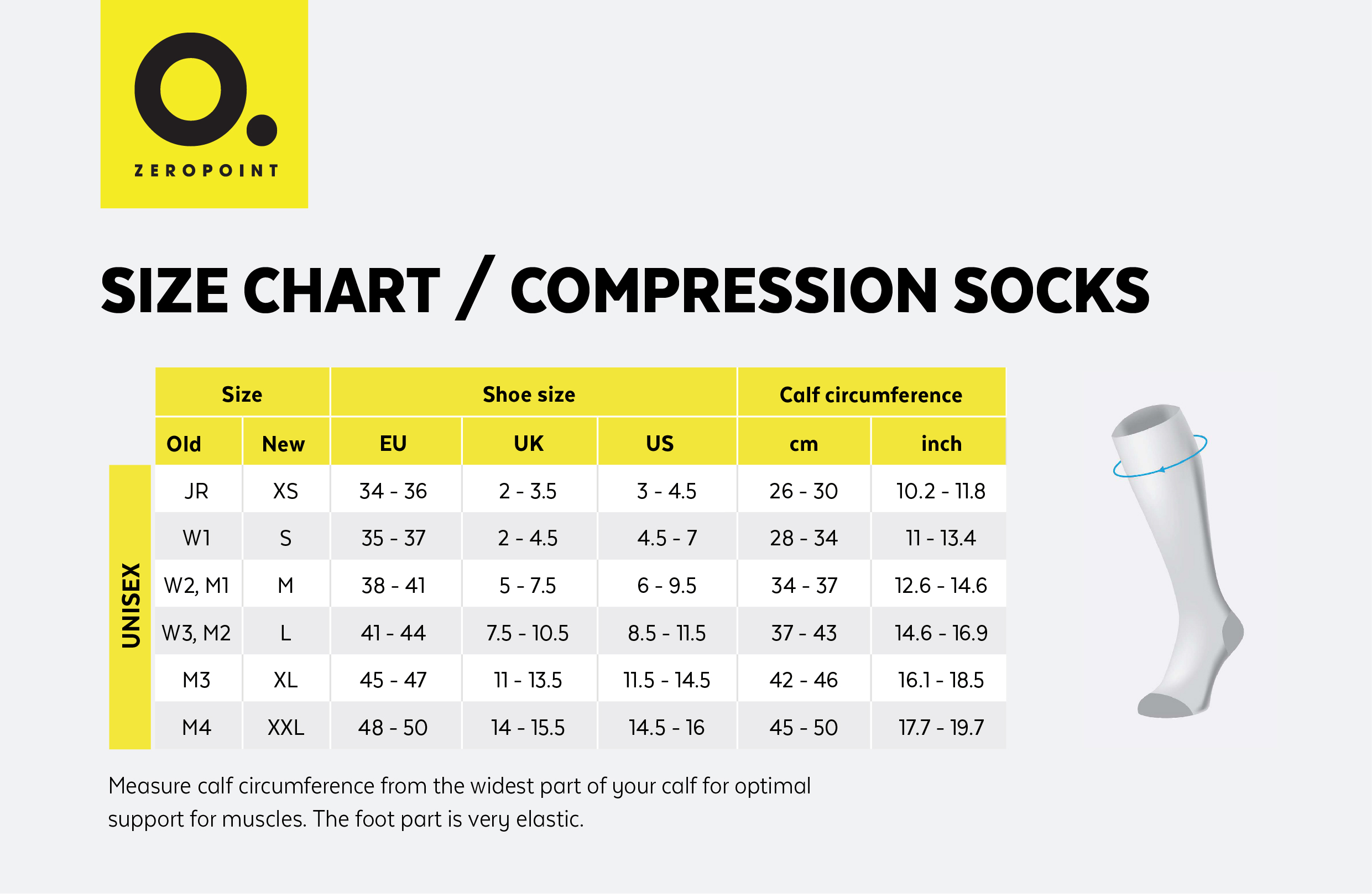 Hybrid Medium Compression Sock, limited edition White - Zeropoint