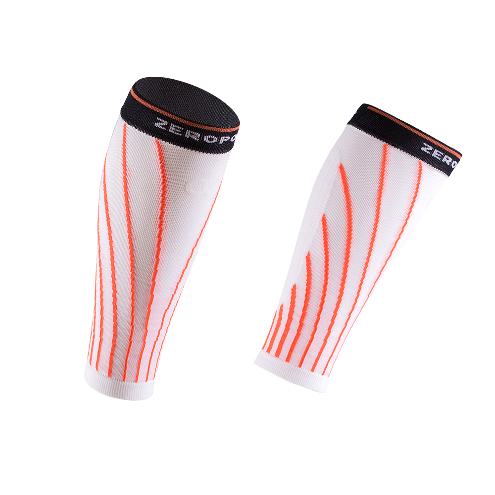 Zeropoint Pro Racing Compression Calf Sleeves Red and Grey